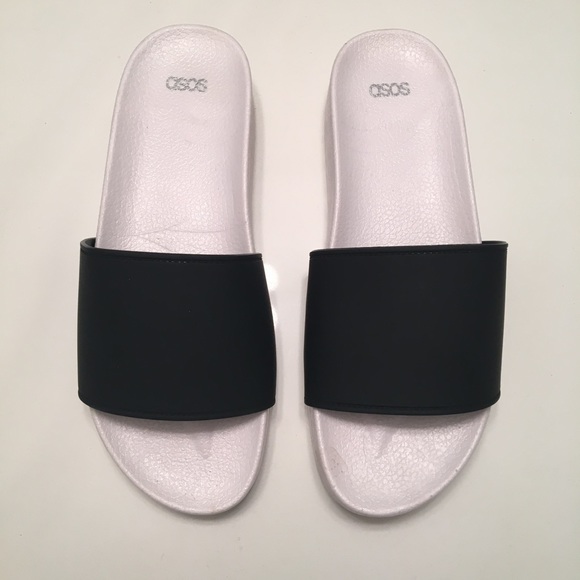white platform slides